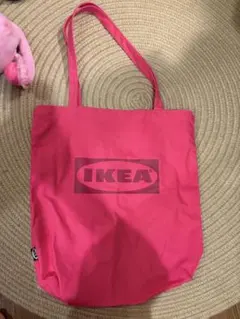 1回使用　IKEA トートバッグ ピンク POP 原色 夏 エコバッグ