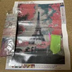 ダイヤモンドペインティングキット エッフェル塔 30x40cm ラウンド