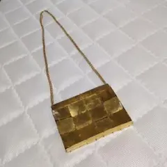 ゴールドメタルショルダーバッグ