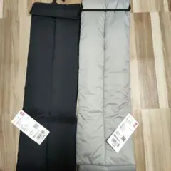 ユニクロ ヒートテックライニングパデッドマフラー ブラック&グレー　男女兼用