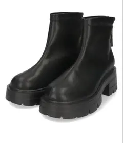 ORiental TRaffic ソフトレザー厚底ショートブーツ ブラック LL