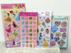 ディズニープリンセス　ペタペタシール　ストーンシール　エポキシキラキラシール