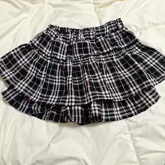 【かわいい系】　チェック柄パンツスカート 120サイズ　キュロット？