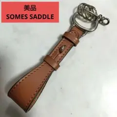 美品 SOMES SADDLE ソメスサドル ベルト取り付け レザーキーホルダーのサムネイル