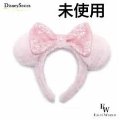 ミニー カチューシャ もこもこスパンコール ピンク ディズニー