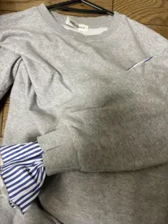 RAGS CHANGE ストライプ袖スウェット