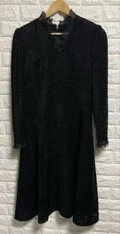 ブラックフリル付きドレス Aラインサイズ9A3