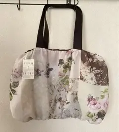 【新品未使用品】IKUKO イクコ　ジョーゼット花柄プリントバッグ