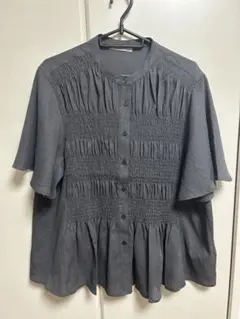 EASE BLUE グレー　半袖シャツ×タンクトップセット Fサイズ