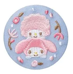 サンリオキャラクターズ　刺繍缶バッジビスケット　13.マイメロディ