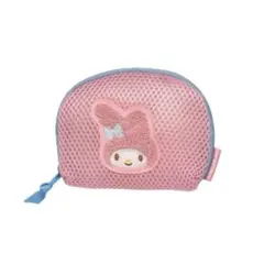 【新品】サンリオキャラクターズ さがら刺繍メッシュポーチ＊マイメロディ