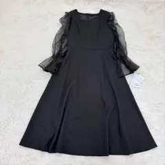 新品✨LL✨ルイルエブティック　オーガンジースリーブ フレアワンピースドレス