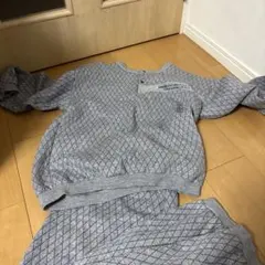 グレー ダイヤモンドパターン スウェットセット