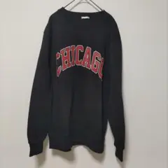 CHICAGO スウェットシャツ Mサイズ 黒　シカゴ　メンズ　ユニセックス