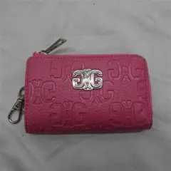 ▲ジェイダ エンボスロゴ キーケース ピンク系 レザー調 4連フック