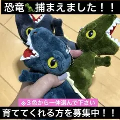 【新品】恐竜マスコット　キーホルダー　ぬいぐるみ　飼い主募集中　ダイナソー
