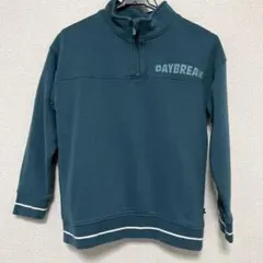 【okaidi】ハーフジップ トレーナー グリーン