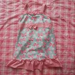 130㎝ リボン柄 フリル水着 リボン フリル 130 130サイズ 水着