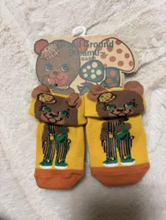 GrandGround ベビー靴下 クマ きのこ　グラグラ