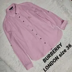BURBERRY LONDON size 36 長袖シャツ ブラウス リネン混のサムネイル