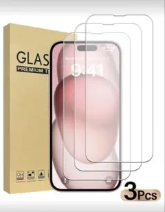 iPhone17用ガラスフィルム 3枚入り