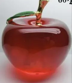 リンゴ クリスタル りんご 水晶 置物 風水 縁起物 インテリア 赤 開運