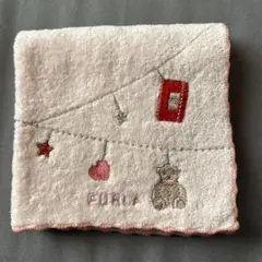 FURLA 刺繍タオルハンカチ