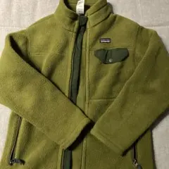 patagonia フリースジャケット ボーイズM オリーブグリーン