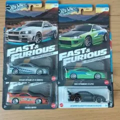 4台セット ワイルドスピード スープラ R34 エクリプス hotwheels