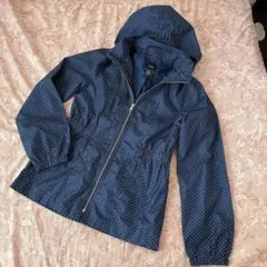GapKids ドット柄 フード付きジャケット ネイビー XXL 160のサムネイル