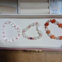 手作りビーズブレスレット3点セット