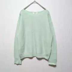 1331 【オペークドットクリップ】 ニット　長袖　(Ｍ)　ボートネック