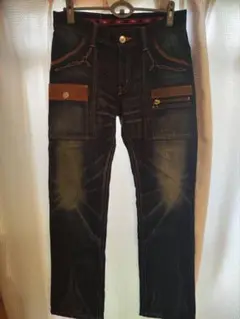 EDWINポケット付きダークブルーデニムパンツ 36x36