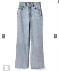 GRL フリンジヘムセミフレアデニムパンツ[cu166]