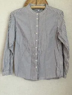 ユニクロイネス　ストライプ ボタンアップシャツ 長袖