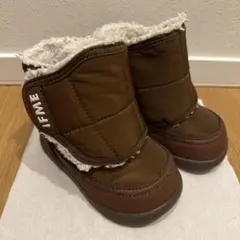【IFME/イフミー】 ブラウン ファーブーツ スノーブーツ　13.0cm