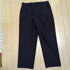 ユニクロ タックワイドパンツ メンズ ネイビー Ｍサイズ