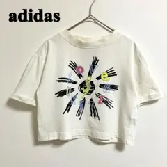 adidas LOVE UNITES クロップドTシャツ　半袖　M アイボリー