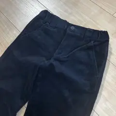 COMME CA ISM ブラック コーデュロイ ストレートパンツ 120cm
