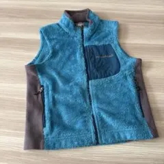 mont-bell キッズ フリースベスト 青
