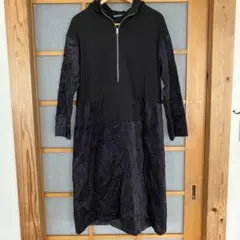 RODEO フード付きロングワンピース 黒　美品