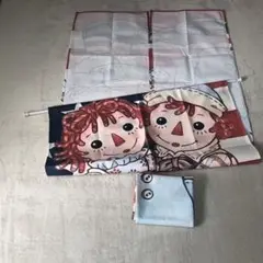 超可愛い❣️アメリカカントリー風❤️仲良し人形綿１００%のれん137x80