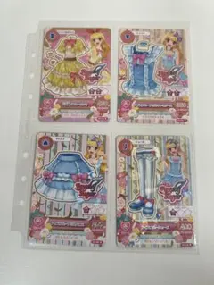 4枚セット アイスブルーコーデ　小花柄イエローワンピ