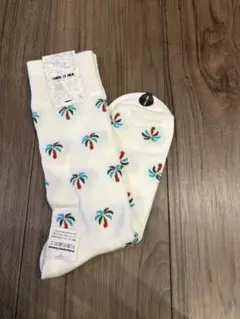【新品未使用】COMME CA MEN パームツリー柄 ソックス