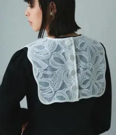 新品　未使用　つけ襟　オーガンジーレース