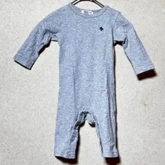 POLOベビー ロンパース 70サイズ グレー 長袖 コットン風 シンプル 上品