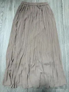 【INGNI】ピンクベージュシフォン プリーツロングスカート