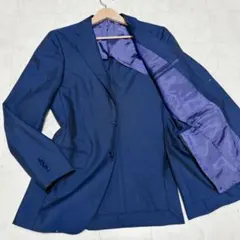 BEAMS F テーラードジャケット 段返り3B ホップサック ネイビー M