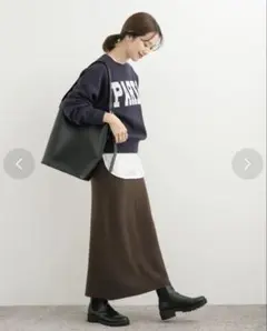 スムースニットストレートスカート