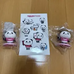 楽天パンダ フィギュア 2体＋シールセットのサムネイル